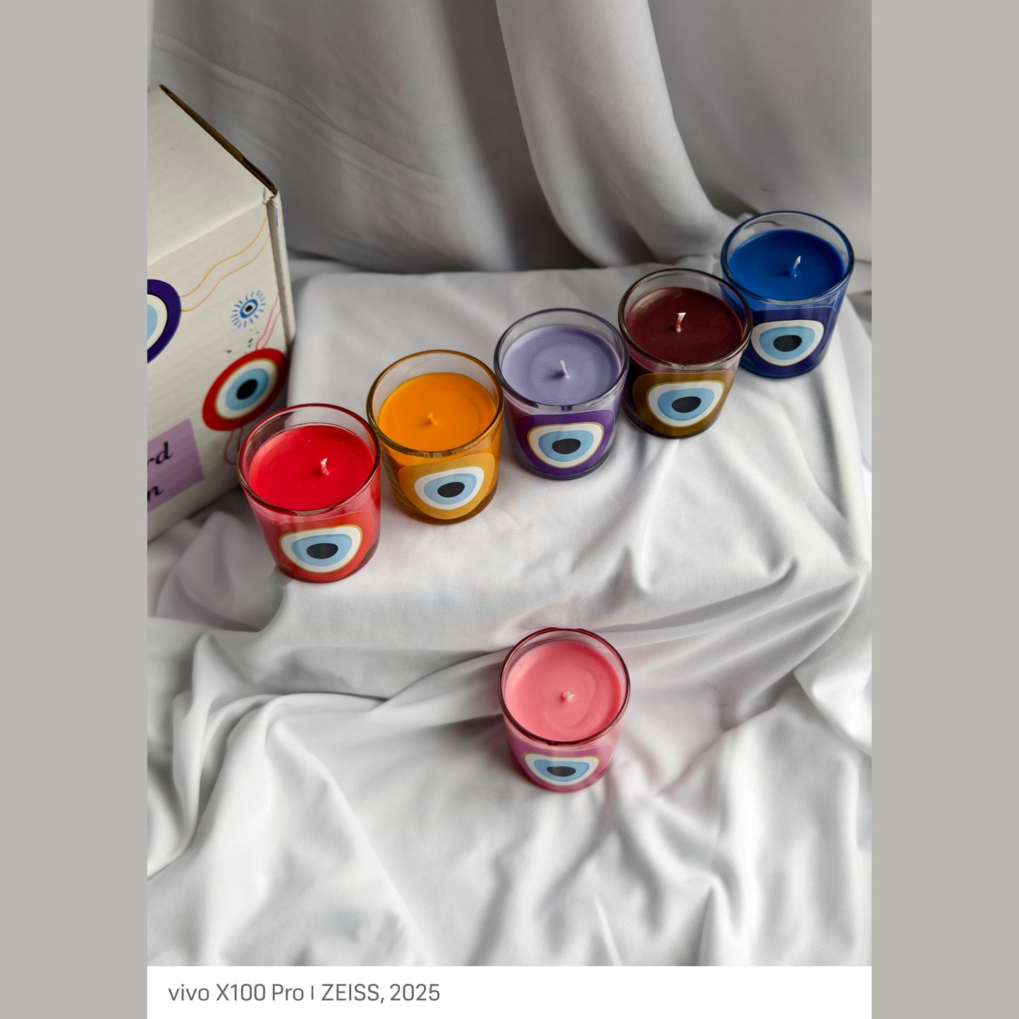 SHAMA'S Colorful EVIL Eye Vibe Candles Set