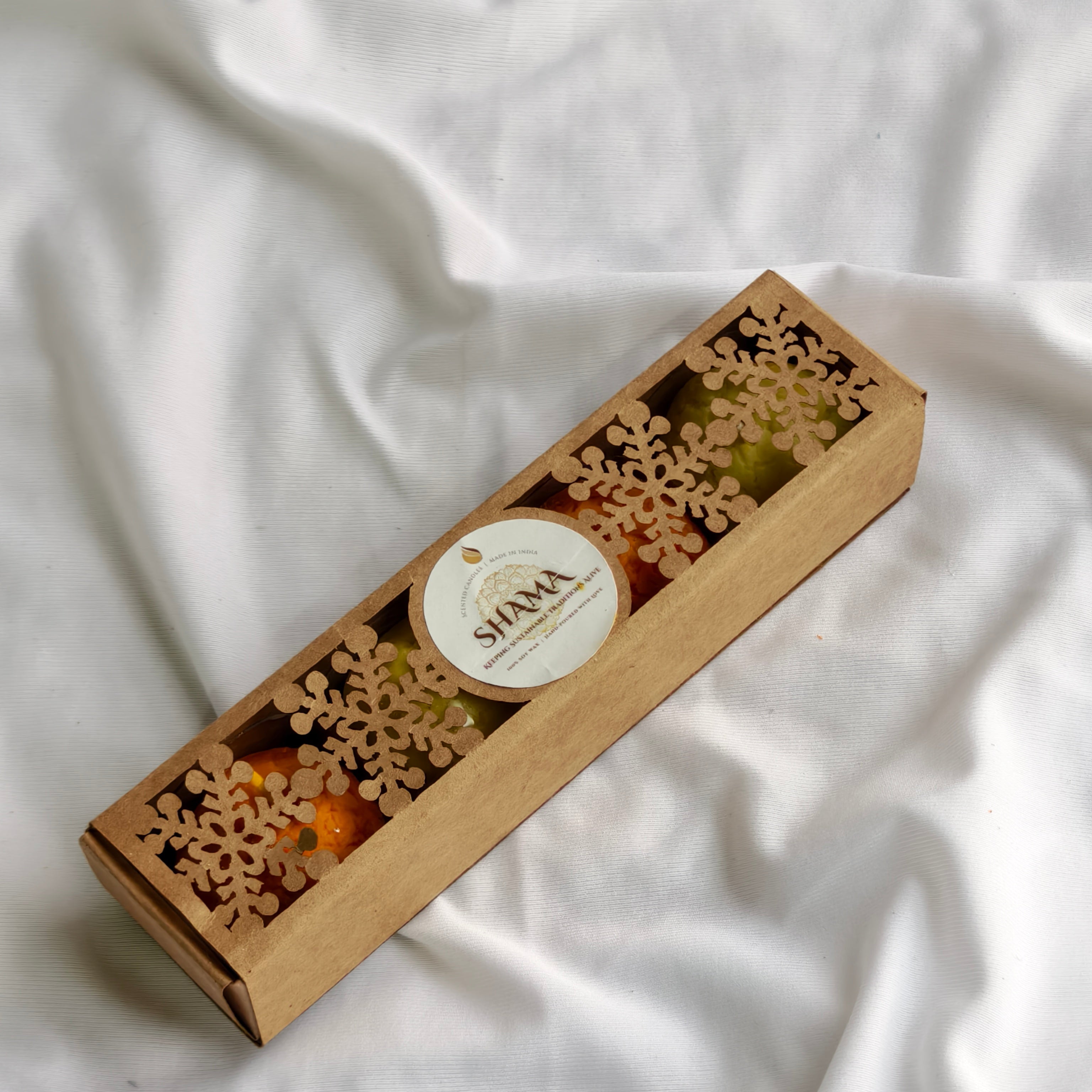 Handmade Ladoo Inspired Candle Gift Box