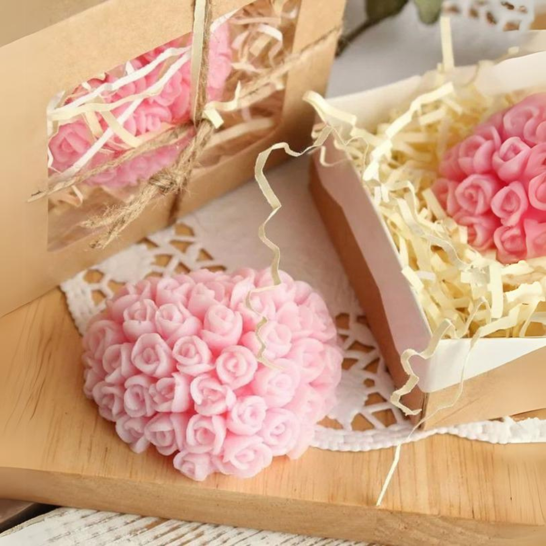 Rose Heart Decorative Candles (Pack of 5)