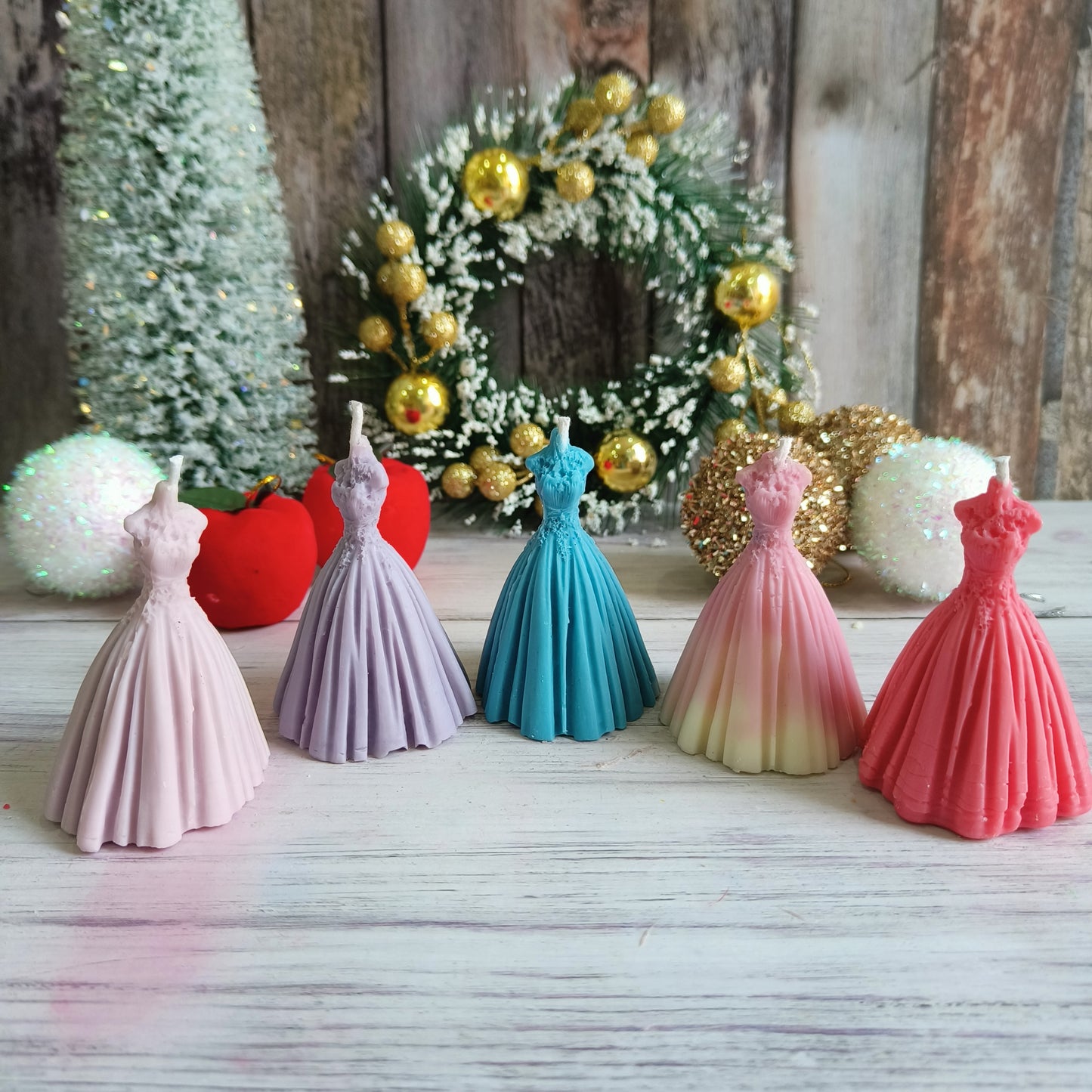 Elegant Gown Candles (1pc)