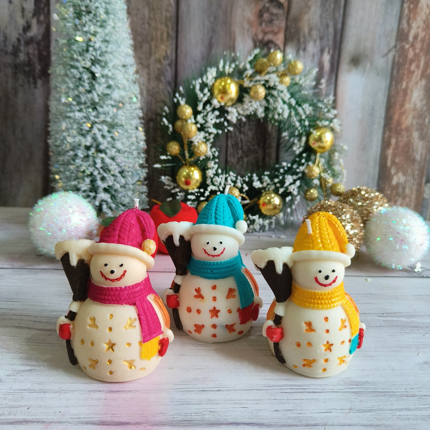 Frosty Snowman Candles (Pack of 3)
