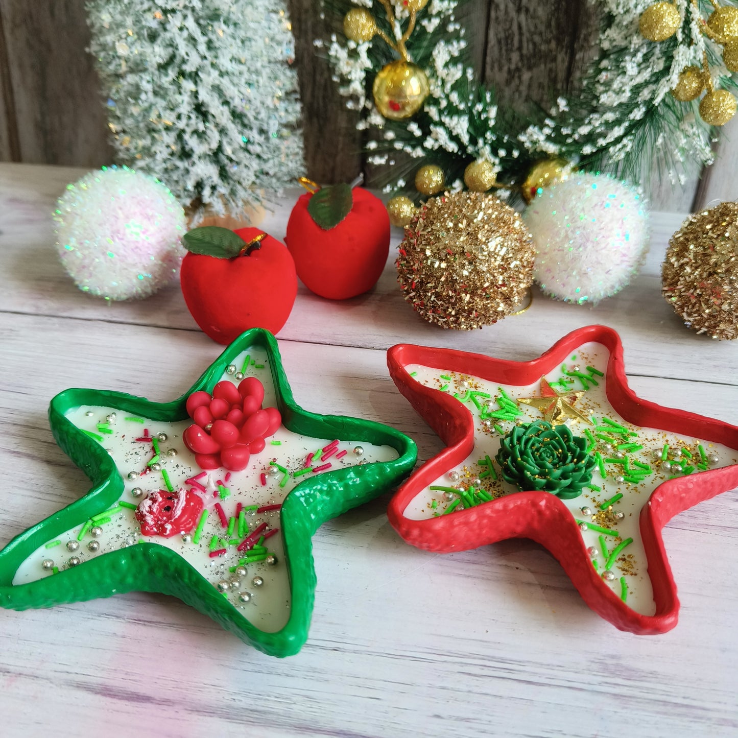 Starry Glow Christmas Candles