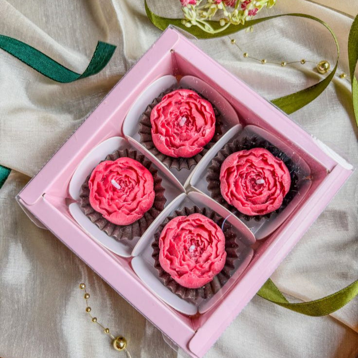 Blush Bloom Floating Candles Set of 4