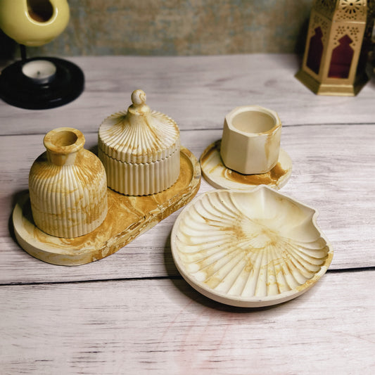 Marble Falls – Gypsum Candle Containers