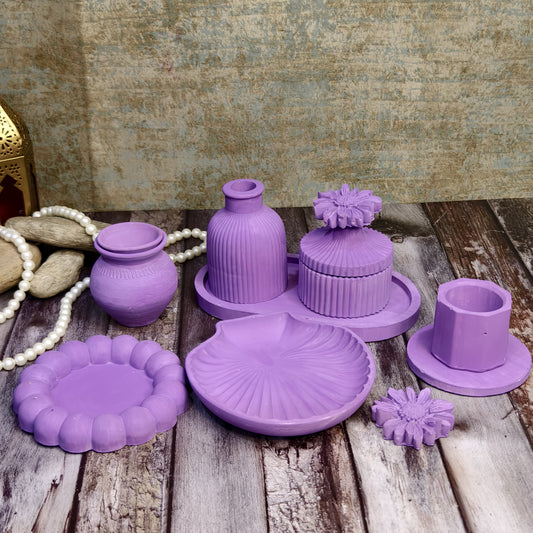 Candle Containers, Platters and Vase Set