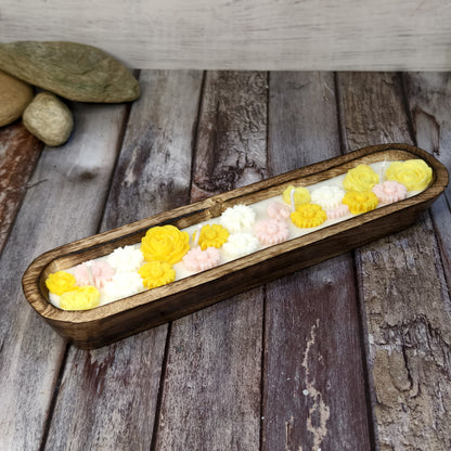 Serenity Tray Candle – Wooden Décor Edition