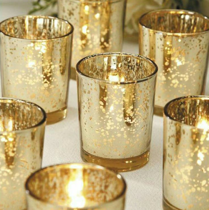 Golden Mirage Mercury Votive Set of 4