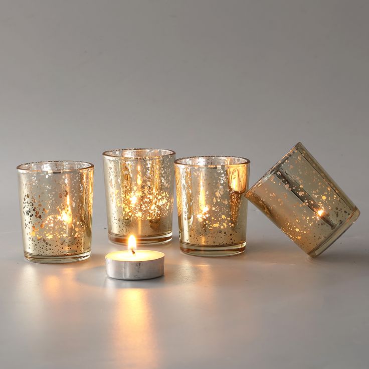 Golden Mirage Mercury Votive Set of 4