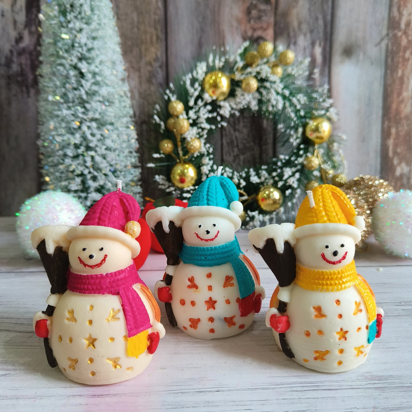 Frosty Snowman Candles (Pack of 3)