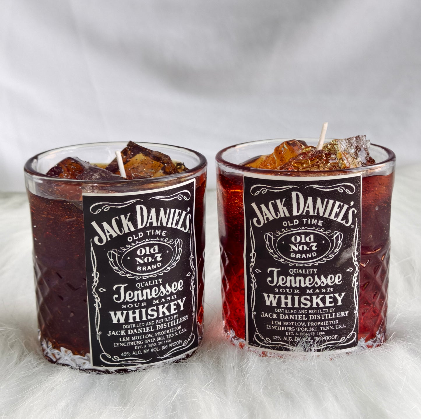 SHAMA'S Jack Daniel's Whiskey Glass Candle Set – Handmade & Unique Gift