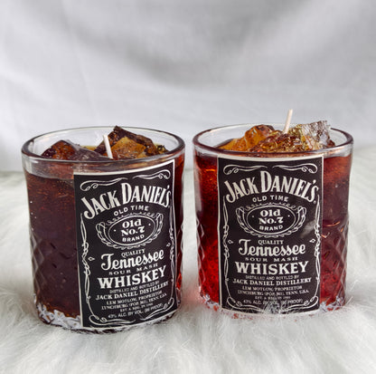 SHAMA'S Jack Daniel's Whiskey Glass Candle Set – Handmade & Unique Gift