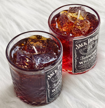 SHAMA'S Jack Daniel's Whiskey Glass Candle Set – Handmade & Unique Gift