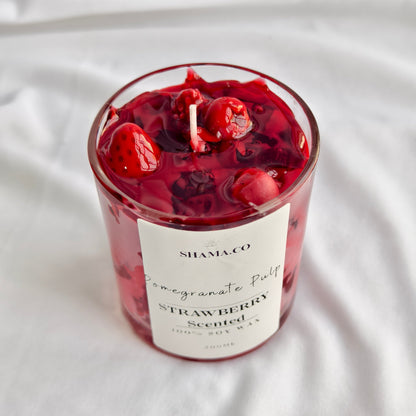 Pomegranate Strawberry Soy Candle (200ml)
