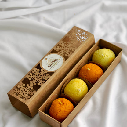 Handmade Ladoo Inspired Candle Gift Box