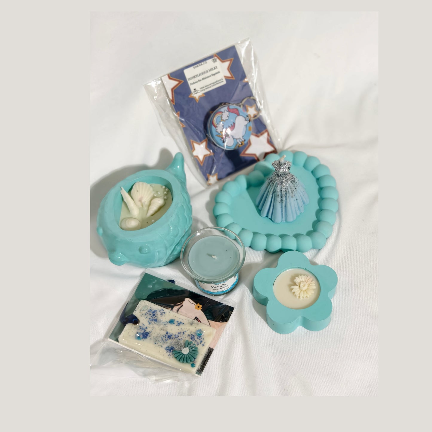 Ocean Breeze Blue Candle Collection