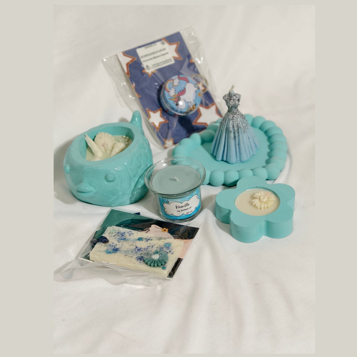 Ocean Breeze Blue Candle Collection