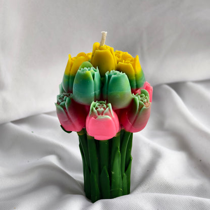 Handcrafted Tulip Flower Soy Wax Candle
