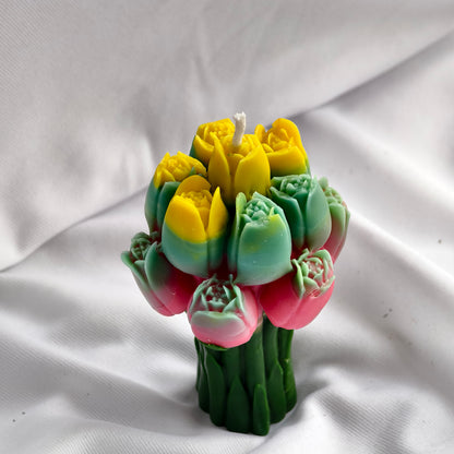 Handcrafted Tulip Flower Soy Wax Candle