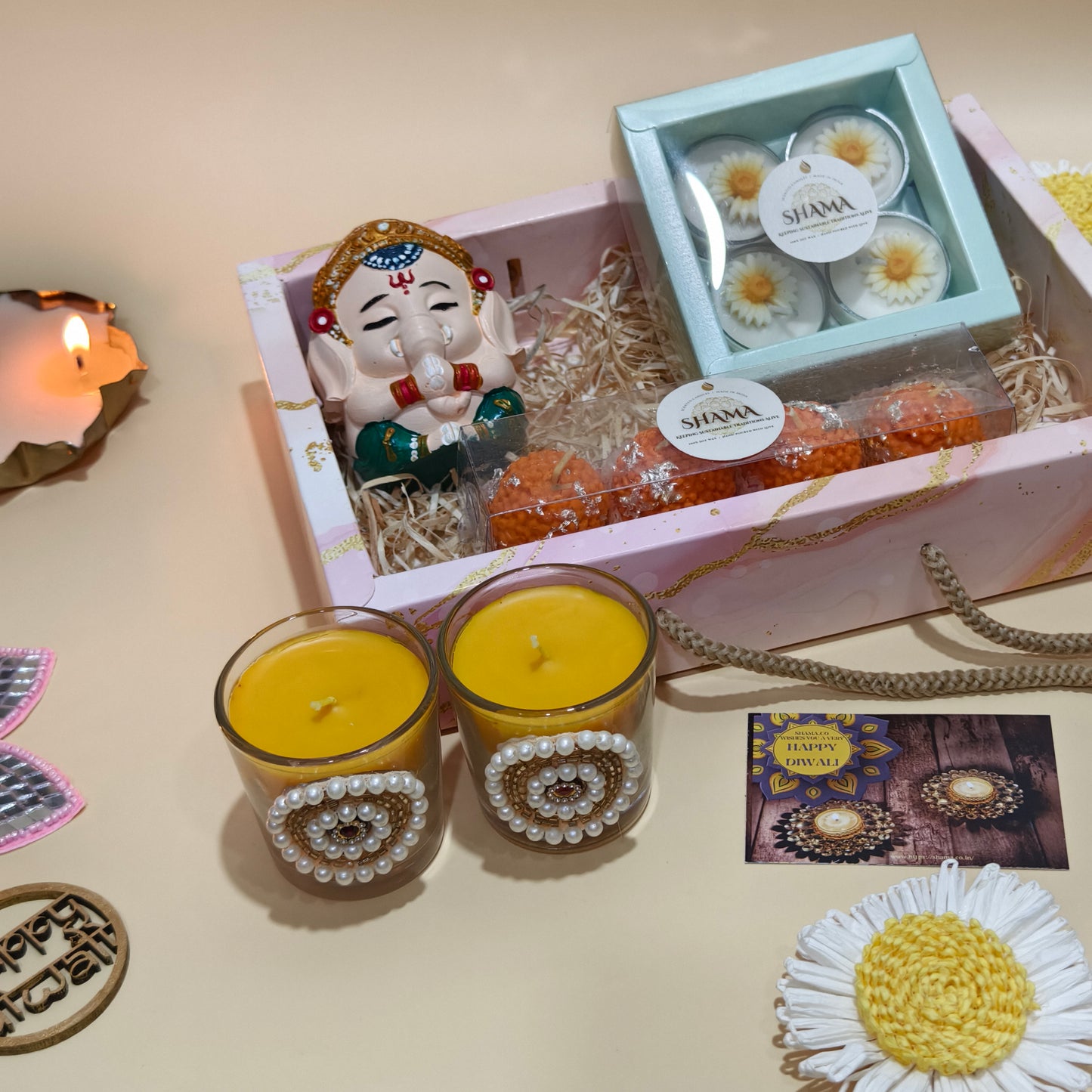 Shubh Deepavali  Candle Gift Hamper
