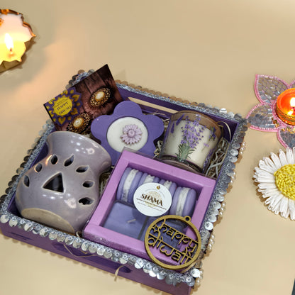 Divine Glow Diwali Gift Hamper – Handmade Candle & Aromatherapy Set