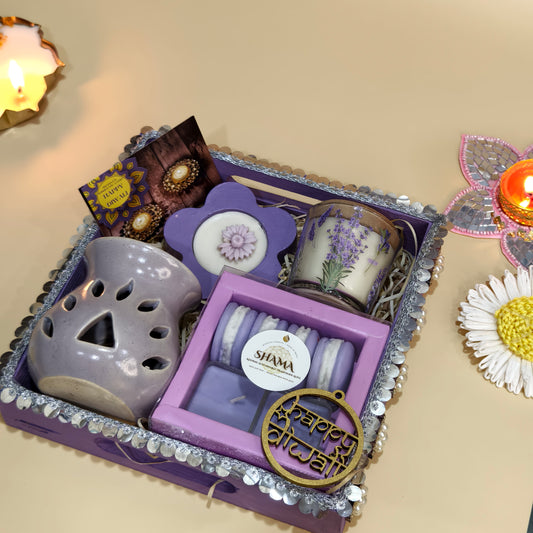 Divine Glow Diwali Gift Hamper – Handmade Candle & Aromatherapy Set