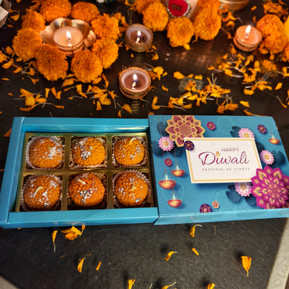 Handmade Laddu Candles – Festive Diwali Décor Gift Set of 6