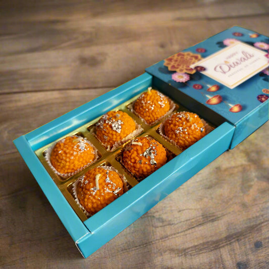Handmade Laddu Candles – Festive Diwali Décor Gift Set of 6