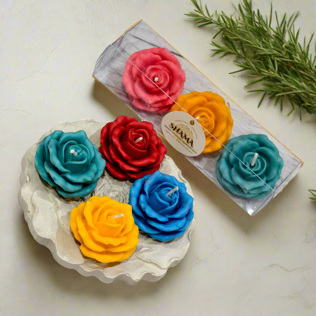 Petal Drift: Floating Rose Scented Candles