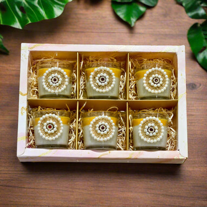 Divine Glow – Premium Diwali Candle Gift Set (Box of 6)