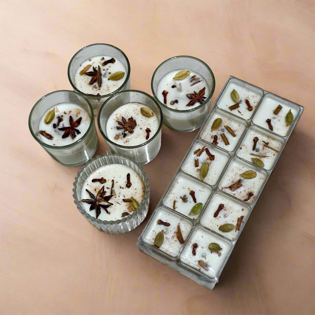 Spice Whispers: Cinnamon Glow Premium Candle Set