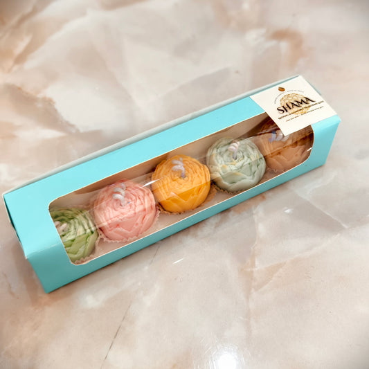 Floral Harmony Candle Set (Pack of 5)
