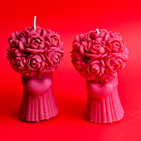 Rose Bouquet Candle (Set of 2)