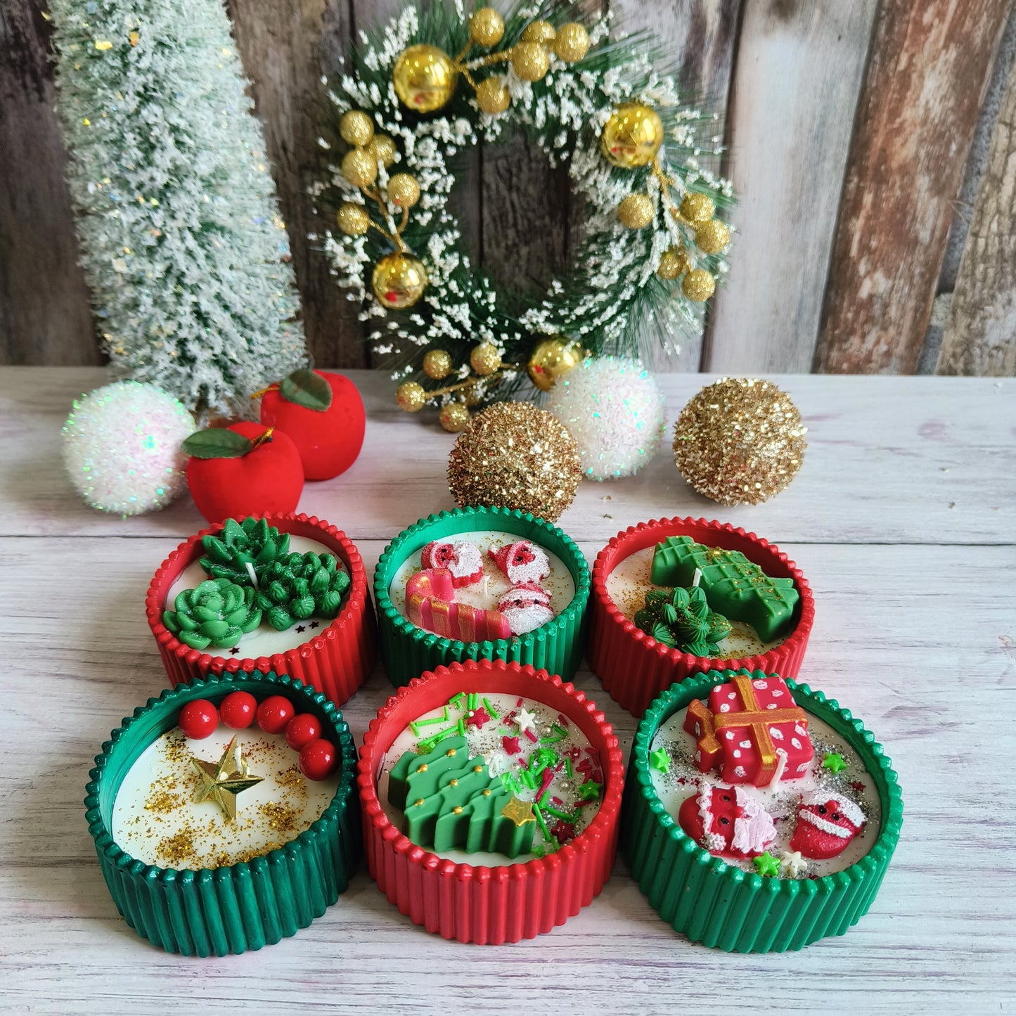 Christmas Centerpiece Candle Bowl | 1pc