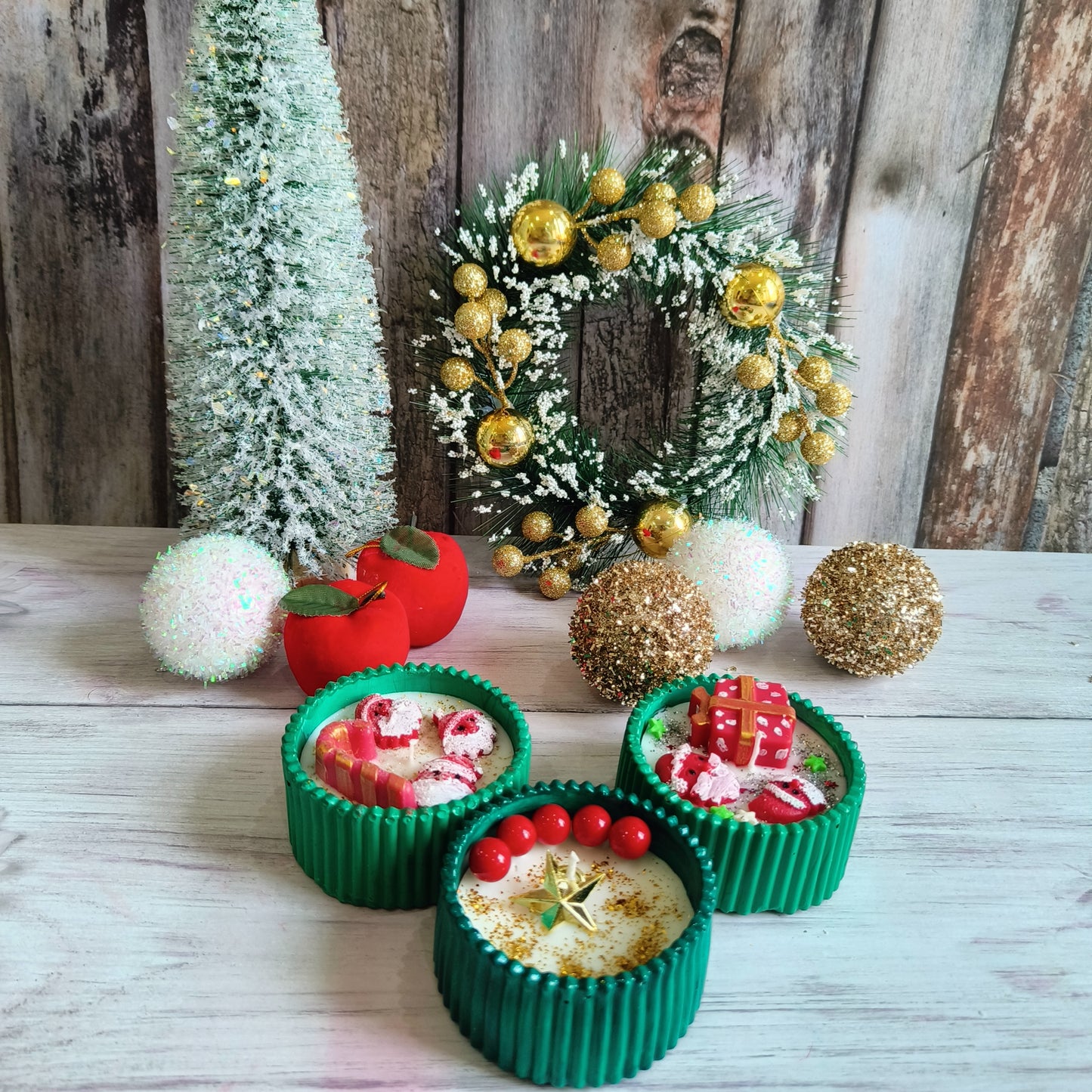 Christmas Centerpiece Candle Bowl | 1pc