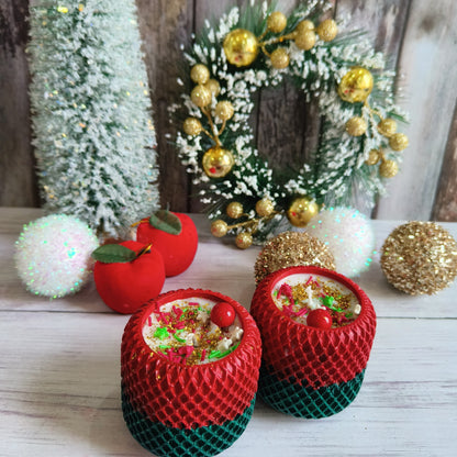 Xmas Festive Glow Textured Candle - Jar Candle (1 pc)