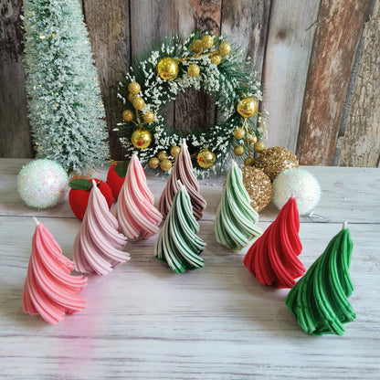 Swirl Glow Christmas Tree Candles (1pc)
