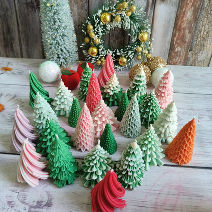 Swirl Glow Christmas Tree Candles (1pc)