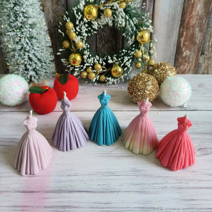 Elegant Gown Candles (1pc)