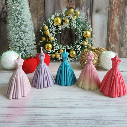 Elegant Gown Candles (1pc)