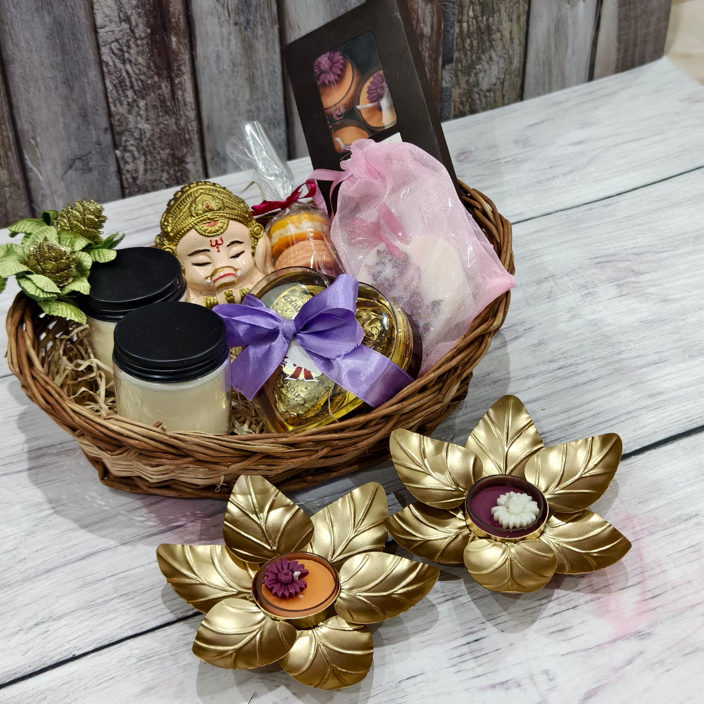 Ethereal Bliss Gift Basket - Handcrafted Luxury Candles & Spiritual Harmony Set