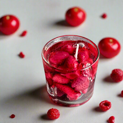 Strawberry Glass Gel Candle