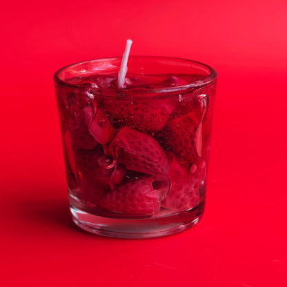 Strawberry Glass Gel Candle
