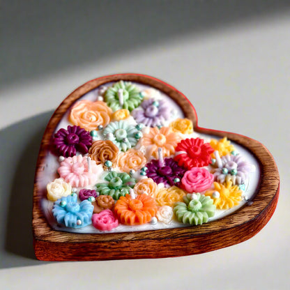 Heart of Flowers Candle Tray