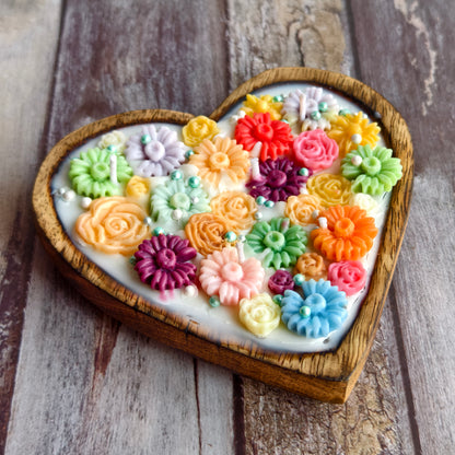 Heart of Flowers Candle Tray