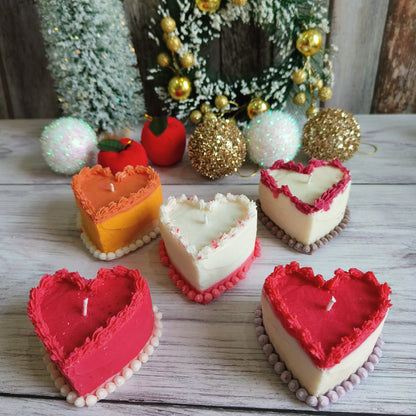 Vivid Heart Candles - Xmas Romance