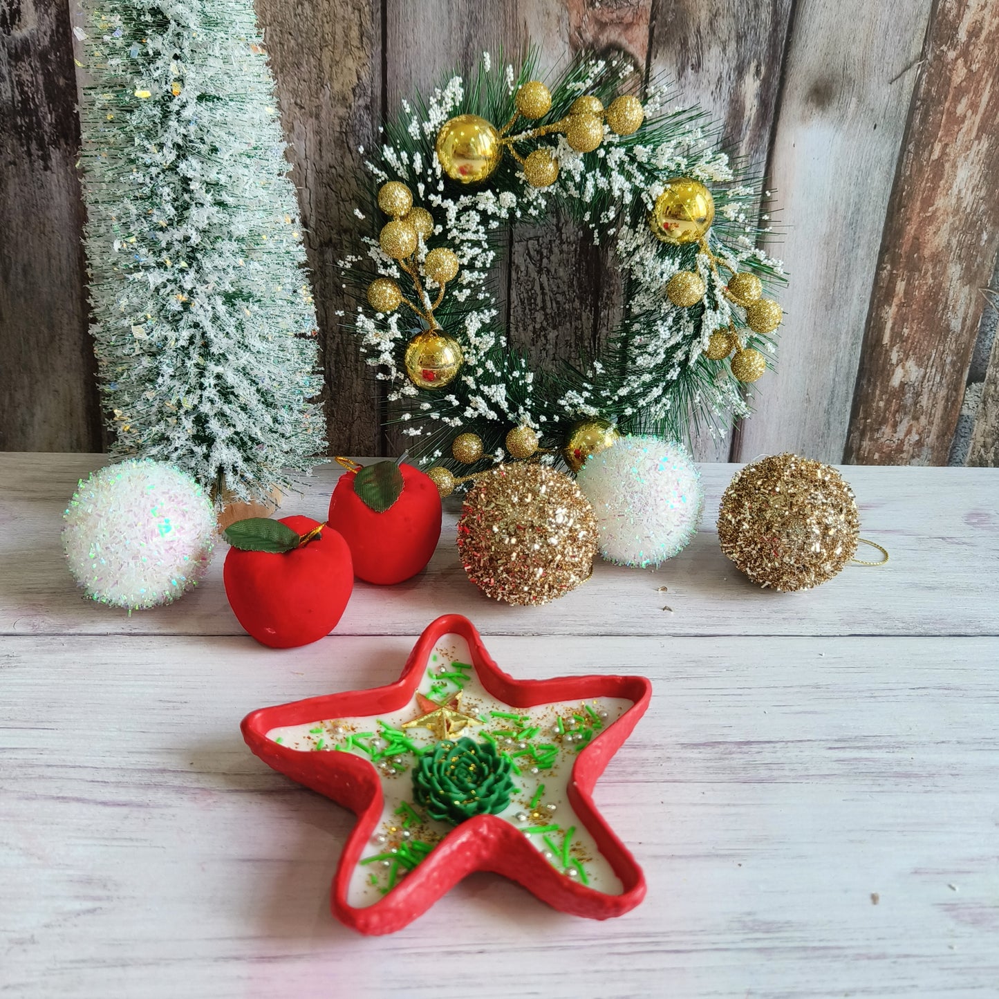 Starry Glow Christmas Candles